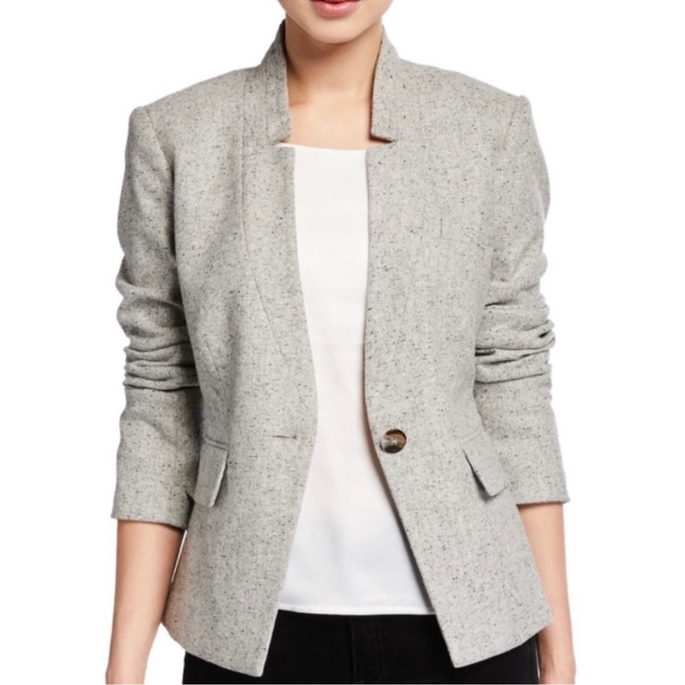Veronica Beard Farley Dickey Jacket Gray Blazer Size 24 Wool Blend Silk 24